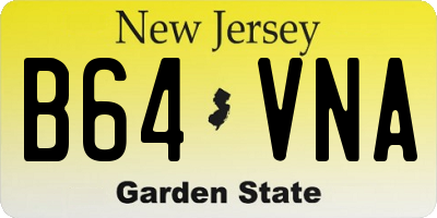 NJ license plate B64VNA