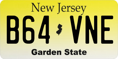 NJ license plate B64VNE