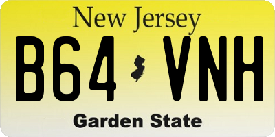 NJ license plate B64VNH