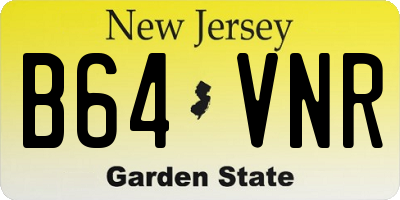 NJ license plate B64VNR