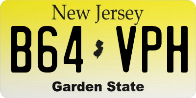 NJ license plate B64VPH