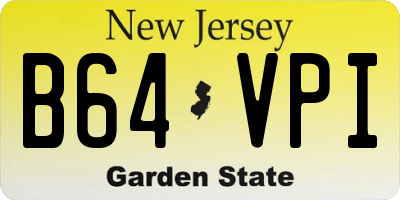 NJ license plate B64VPI
