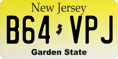 NJ license plate B64VPJ