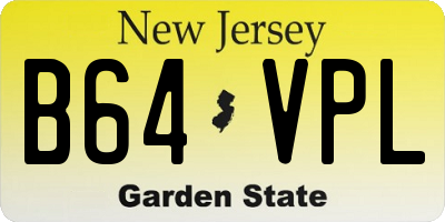 NJ license plate B64VPL