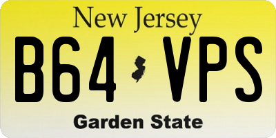 NJ license plate B64VPS