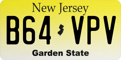 NJ license plate B64VPV