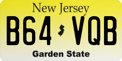 NJ license plate B64VQB