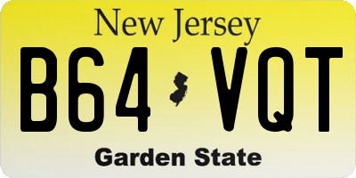 NJ license plate B64VQT