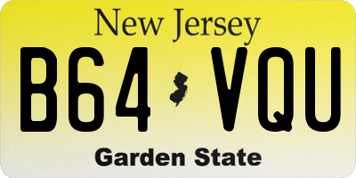 NJ license plate B64VQU