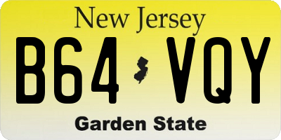 NJ license plate B64VQY