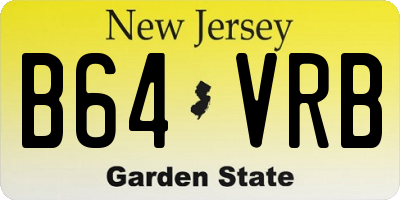 NJ license plate B64VRB