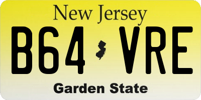 NJ license plate B64VRE