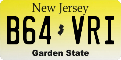 NJ license plate B64VRI
