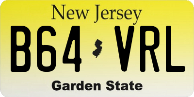 NJ license plate B64VRL