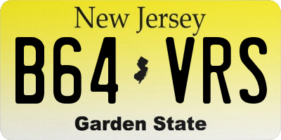 NJ license plate B64VRS