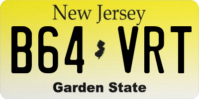 NJ license plate B64VRT