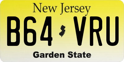 NJ license plate B64VRU