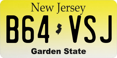 NJ license plate B64VSJ