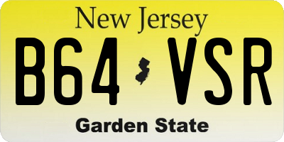 NJ license plate B64VSR