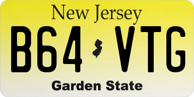 NJ license plate B64VTG