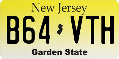 NJ license plate B64VTH