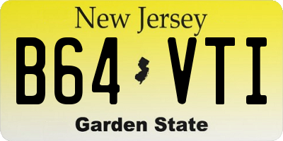 NJ license plate B64VTI