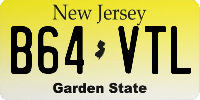 NJ license plate B64VTL