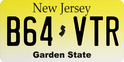 NJ license plate B64VTR