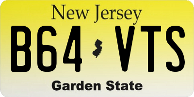 NJ license plate B64VTS