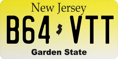 NJ license plate B64VTT