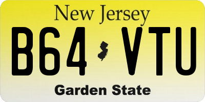NJ license plate B64VTU