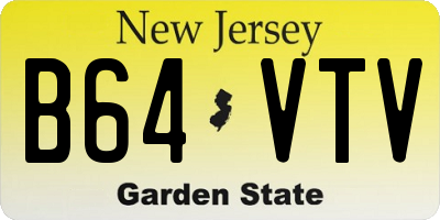 NJ license plate B64VTV