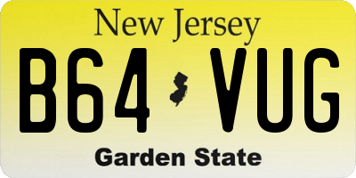 NJ license plate B64VUG