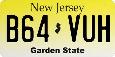 NJ license plate B64VUH