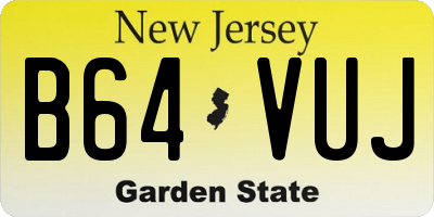 NJ license plate B64VUJ