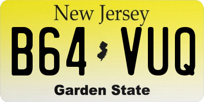 NJ license plate B64VUQ