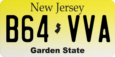 NJ license plate B64VVA