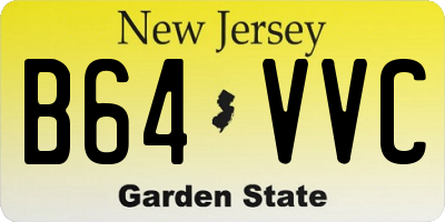 NJ license plate B64VVC