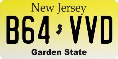 NJ license plate B64VVD