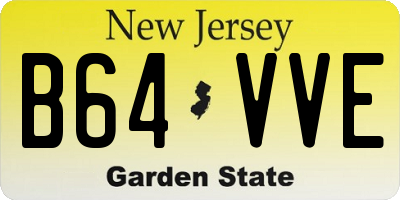 NJ license plate B64VVE