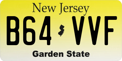 NJ license plate B64VVF