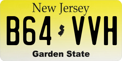 NJ license plate B64VVH