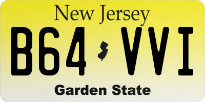 NJ license plate B64VVI