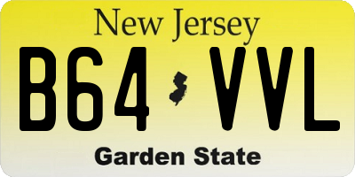 NJ license plate B64VVL