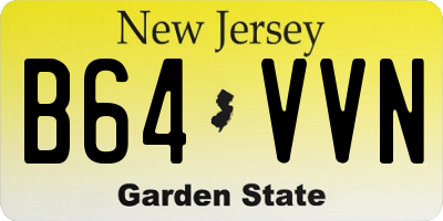 NJ license plate B64VVN