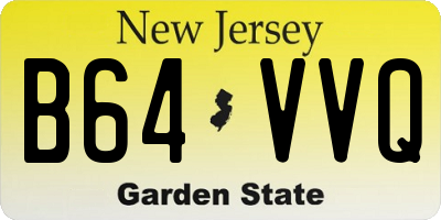 NJ license plate B64VVQ