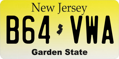 NJ license plate B64VWA
