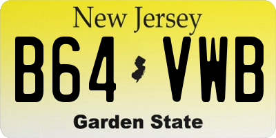 NJ license plate B64VWB