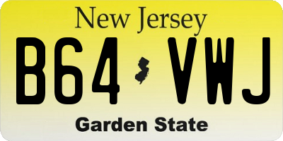 NJ license plate B64VWJ