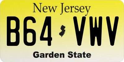 NJ license plate B64VWV